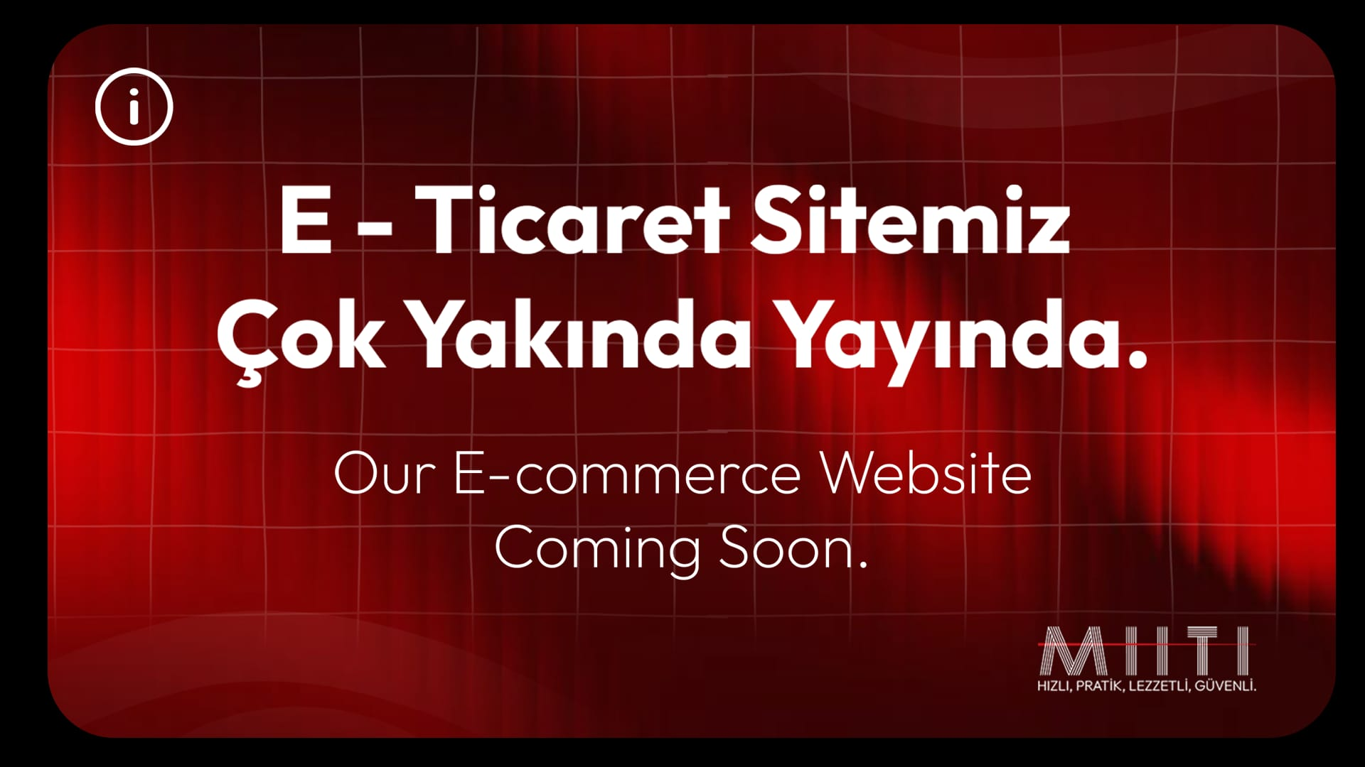 E-Ticaret sitemiz çok yakında yayında