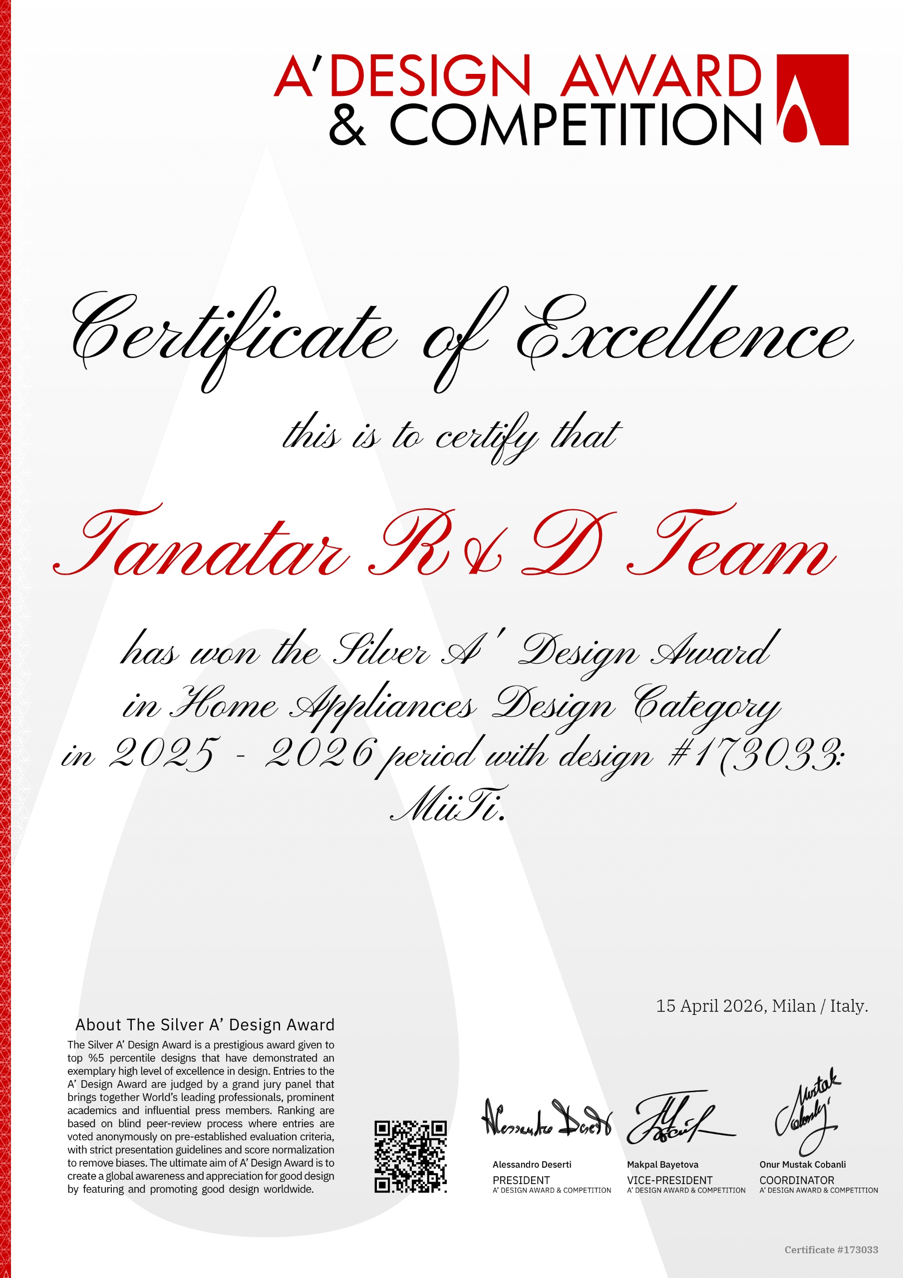 A'Design Award Compettition